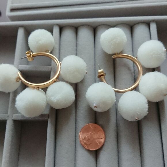 J.Crew Pom-pom hoop earrings - Picture 9 of 9